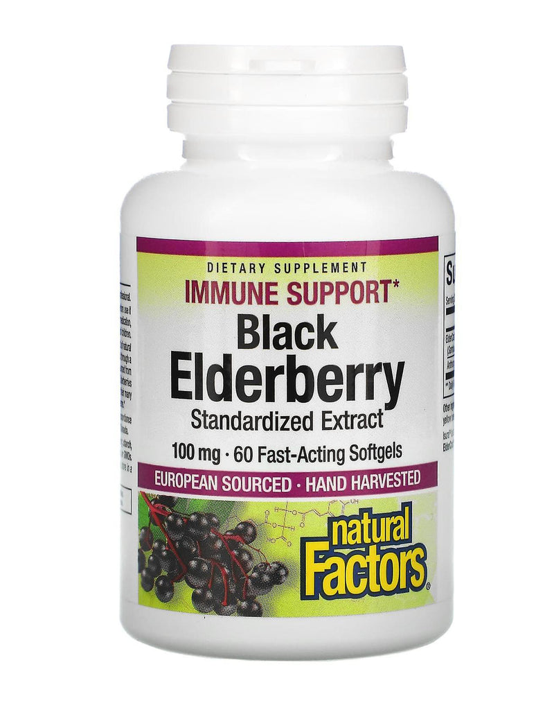Natural Factors Black Elderberry 100 MG * 60