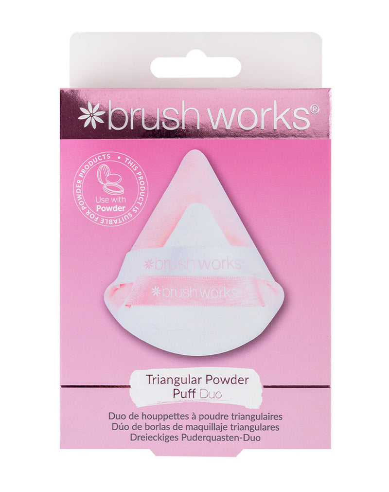 Brushworks Triangular Powder Puff Duo