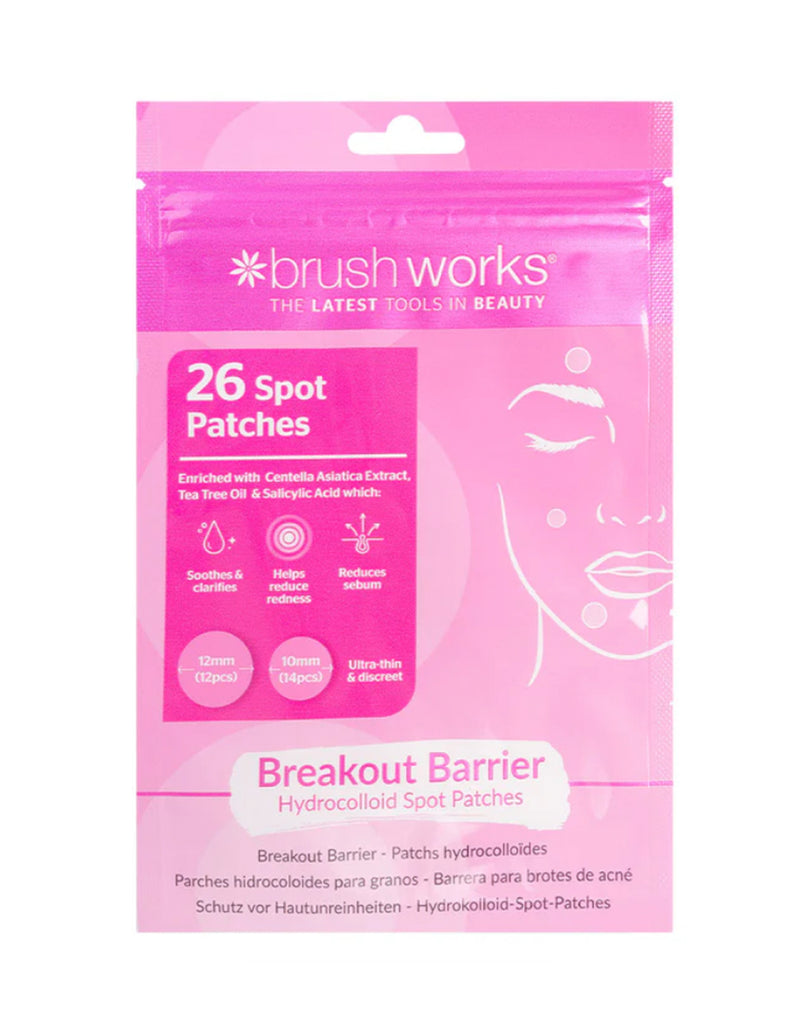 Brushworks Breakout Barrier Hydrocolloid Spot Pimple Patches – 26pcs