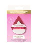 Brushworks Limited Edition Triangular Powder Puff Duo (Red)