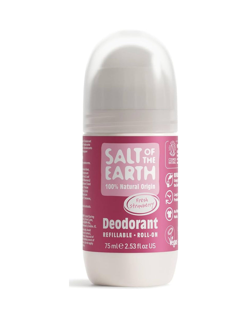 Salt Of The Earth Sweet Strawberry Natural Refillable Roll-On Deodorant * 75 ML