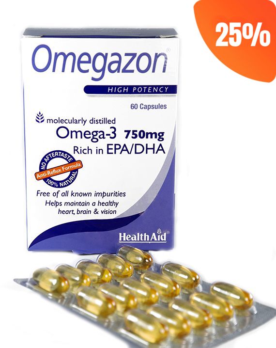 Health aid omegazon 750mg caps kt*60