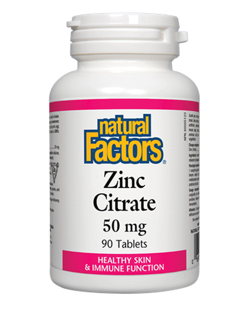 Natural Factors Zinc Citrate 50 MG * 90