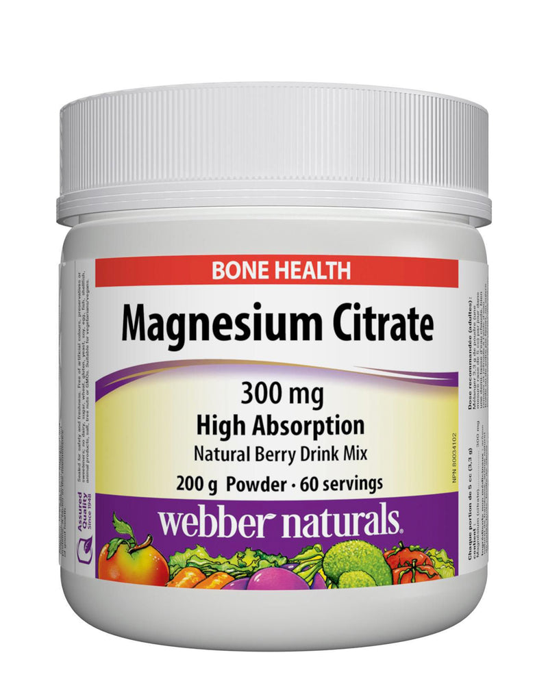 Webber Naturals Magnesium Citrate 300 MG * 200 GR