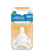 Dr. Brown's Options+ Silicone Nipples Wide Neck Bottles