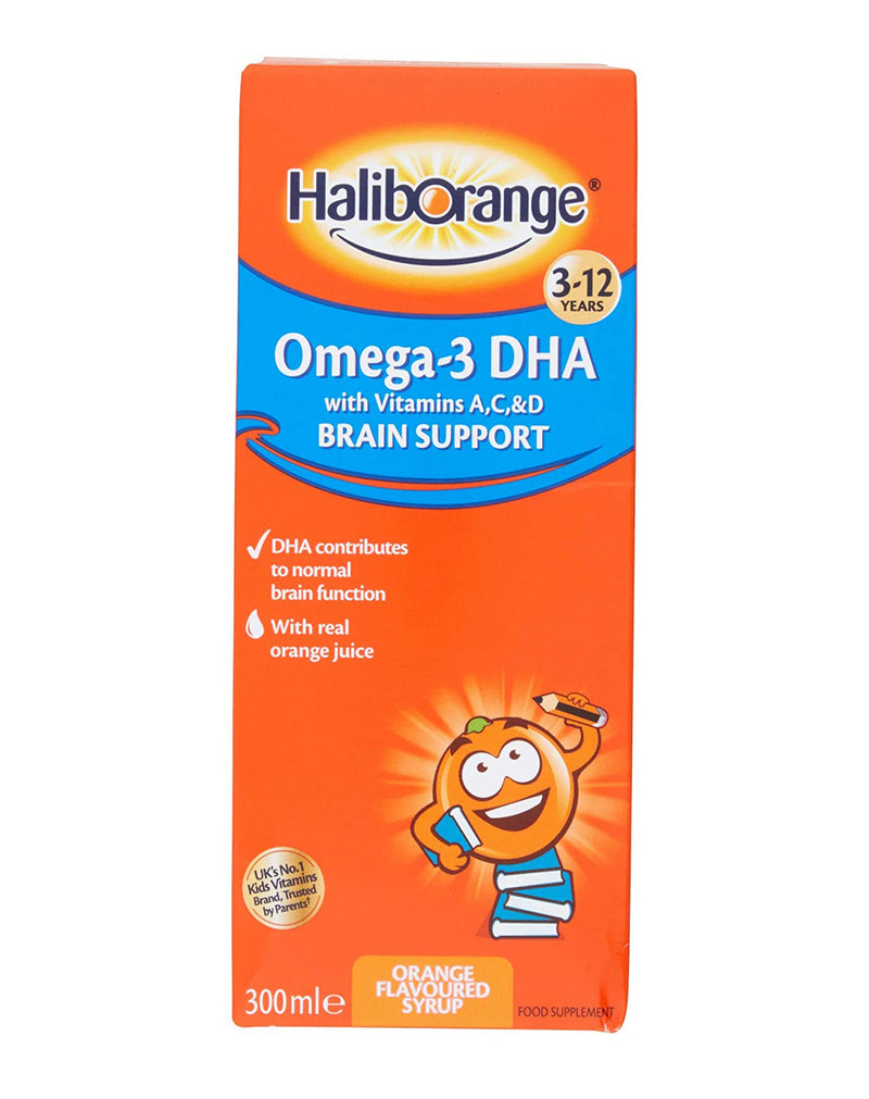 Haliborange Omega-3 DHA Orange Flavoured Syrup*300 ML