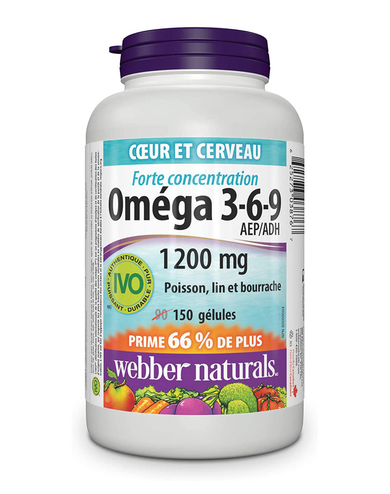 Webber Naturals Omega 3,6,9 1200 MG * 60
