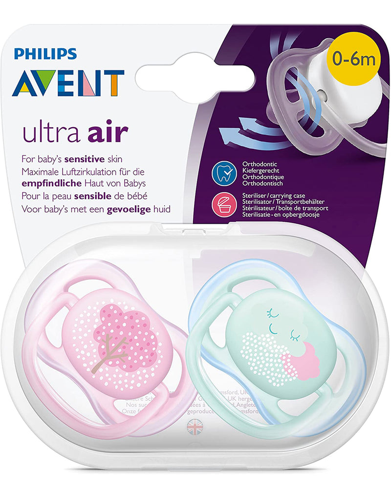 Avent Ultra Air Pacifier 0-6 Months * 2
