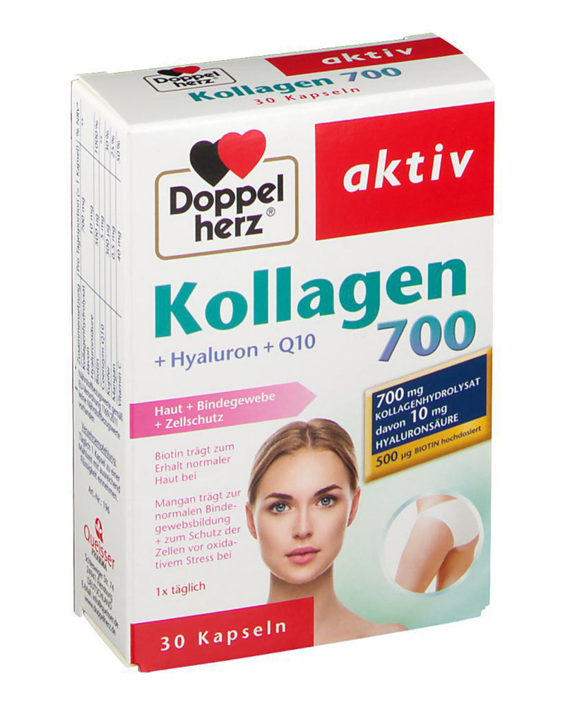 Doppel Herz Kollagen 700 + Hyaluron + Q10 * 30