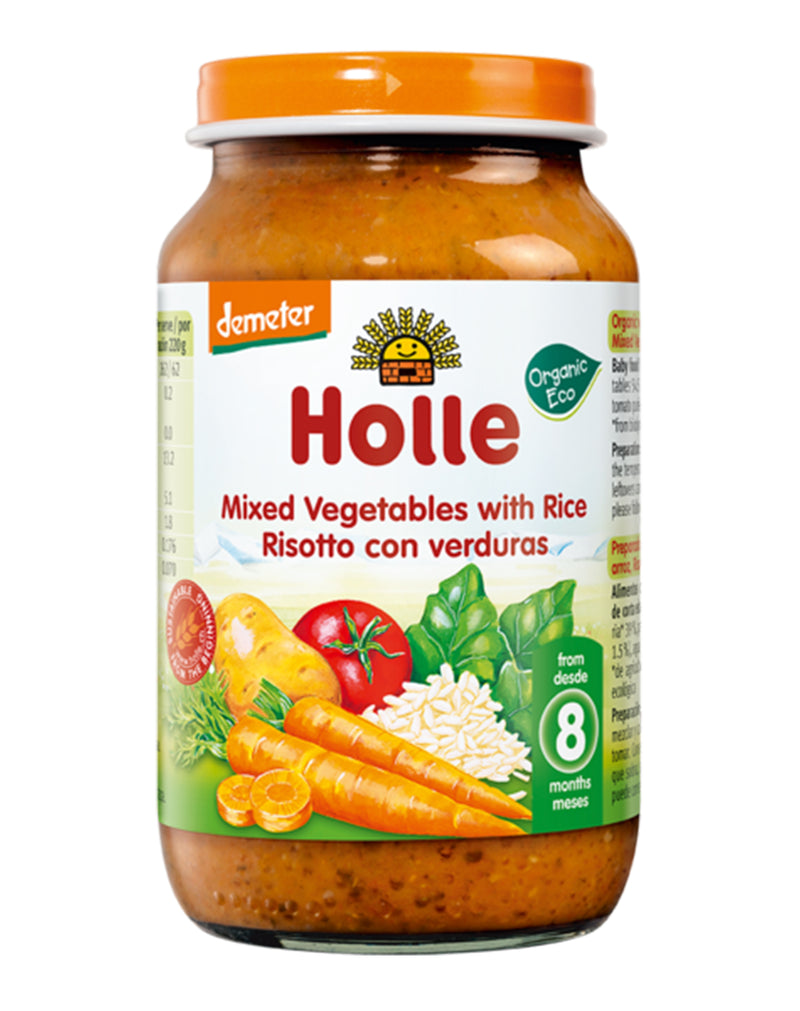 Holle Mixed Vegetables with Rice 8 Months + * 190 G