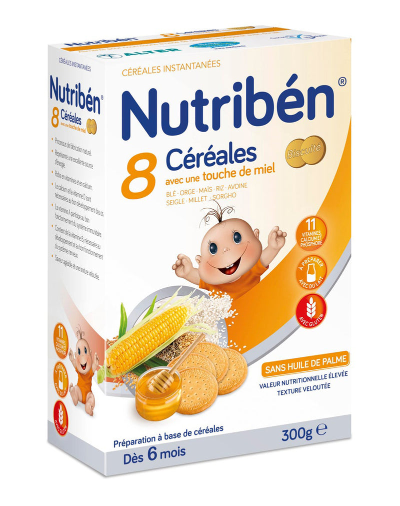 Nutriben 8 Cereal with a Touch of Honey Cookies 6 Months + * 300 G