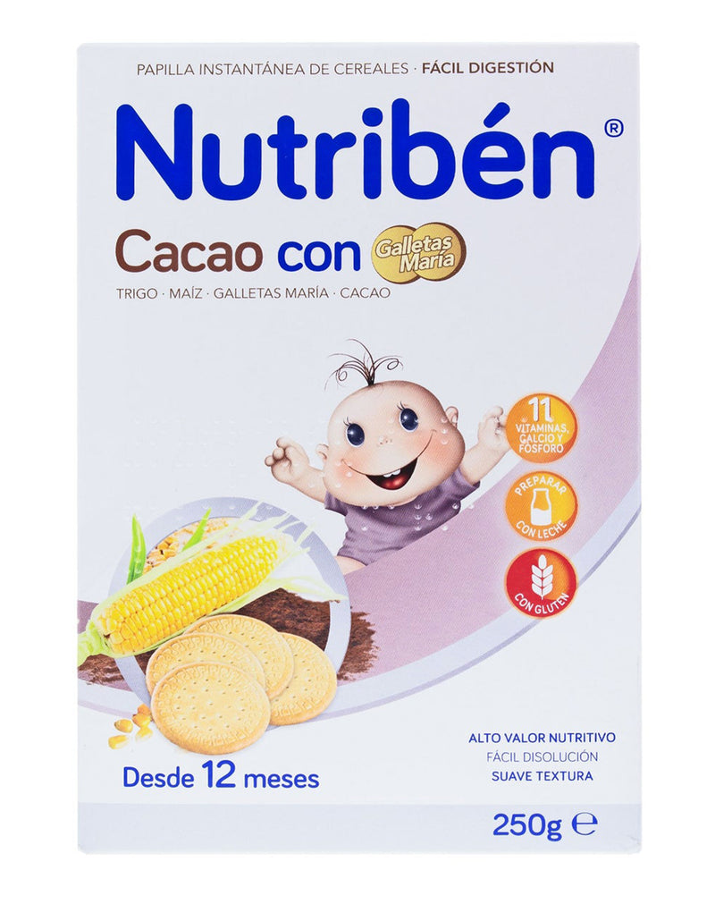 Nutriben Cacao with Biscuits 12 Months + * 250 G