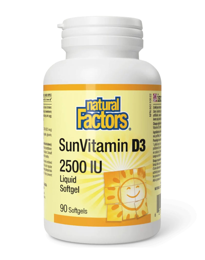 Natural Factors Vitamin D3 2500 UI * 90