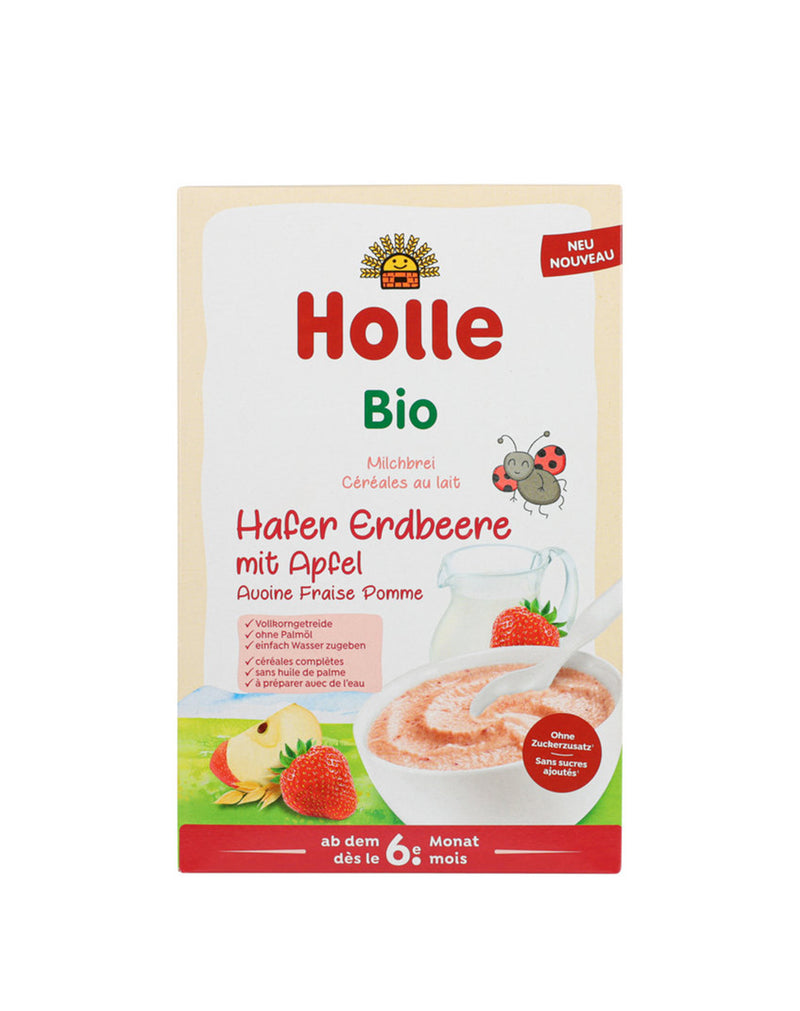 Holle Organic Milk Cereal With Oat, Strawberry And Apple 6 Months +