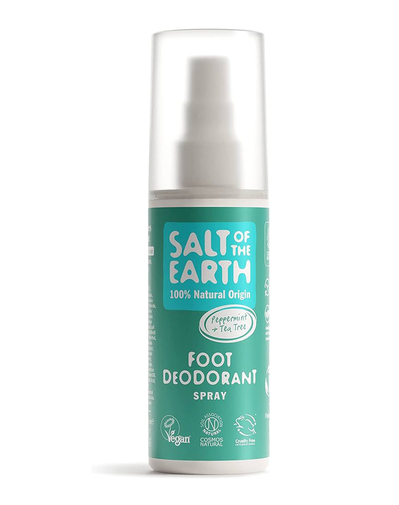 Salt Of The Earth Natural Foot Deodorant Spray - Peppermint & Tea Tree * 100 ML