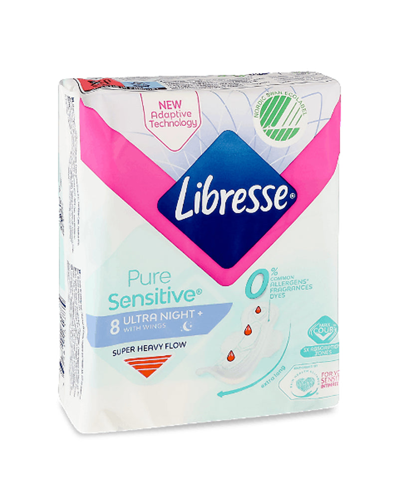 Libresse – Pure Sensitive Ultra Night * 8