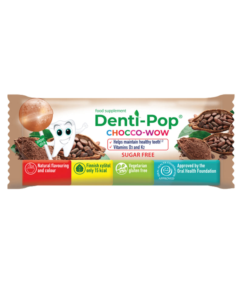 Denti Pop CHOCCO WOW– Lëpirëse pa sheqer me Vitaminë D3 dhe K2