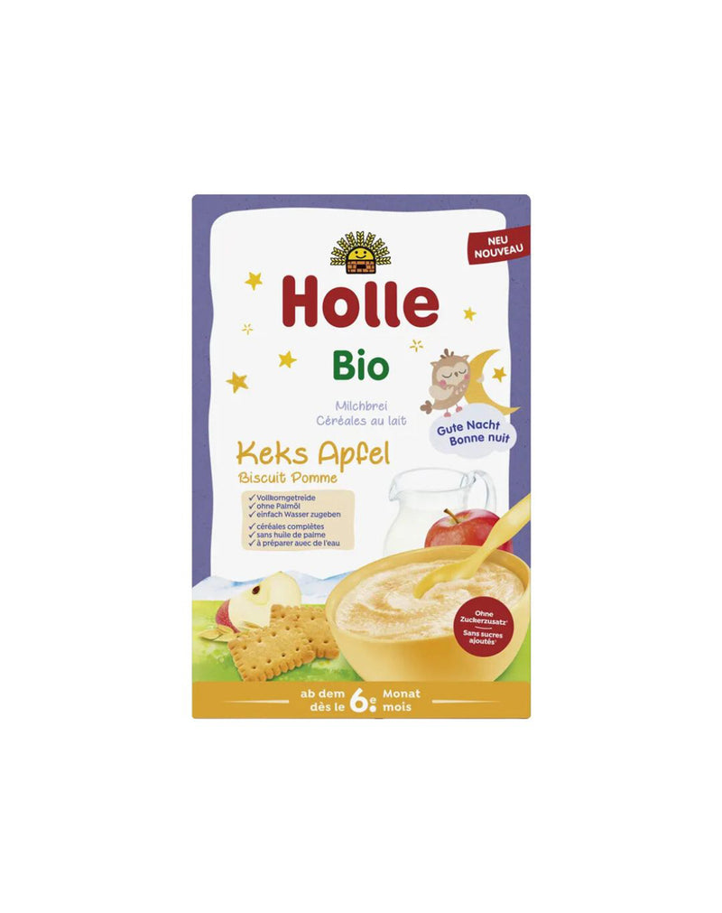 Holle Organic Milk Cereal With Biscuit and Apple 6 Months +