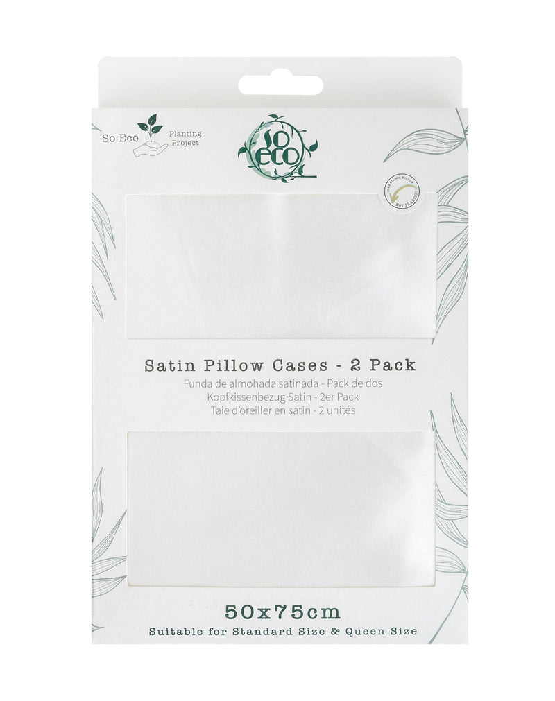 So Eco Satin Pillow Case – Double Pack (50 cm x 75 cm)