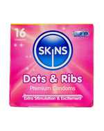 Skins Condoms Dots & Ribs Cube * 16