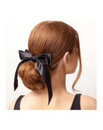 Brushworks Satin Hair Bow Duo – Black & White