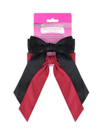 Brushworks Satin Hair Bow Duo – Red & Black