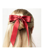 Brushworks Satin Hair Bow Duo – Red & Black