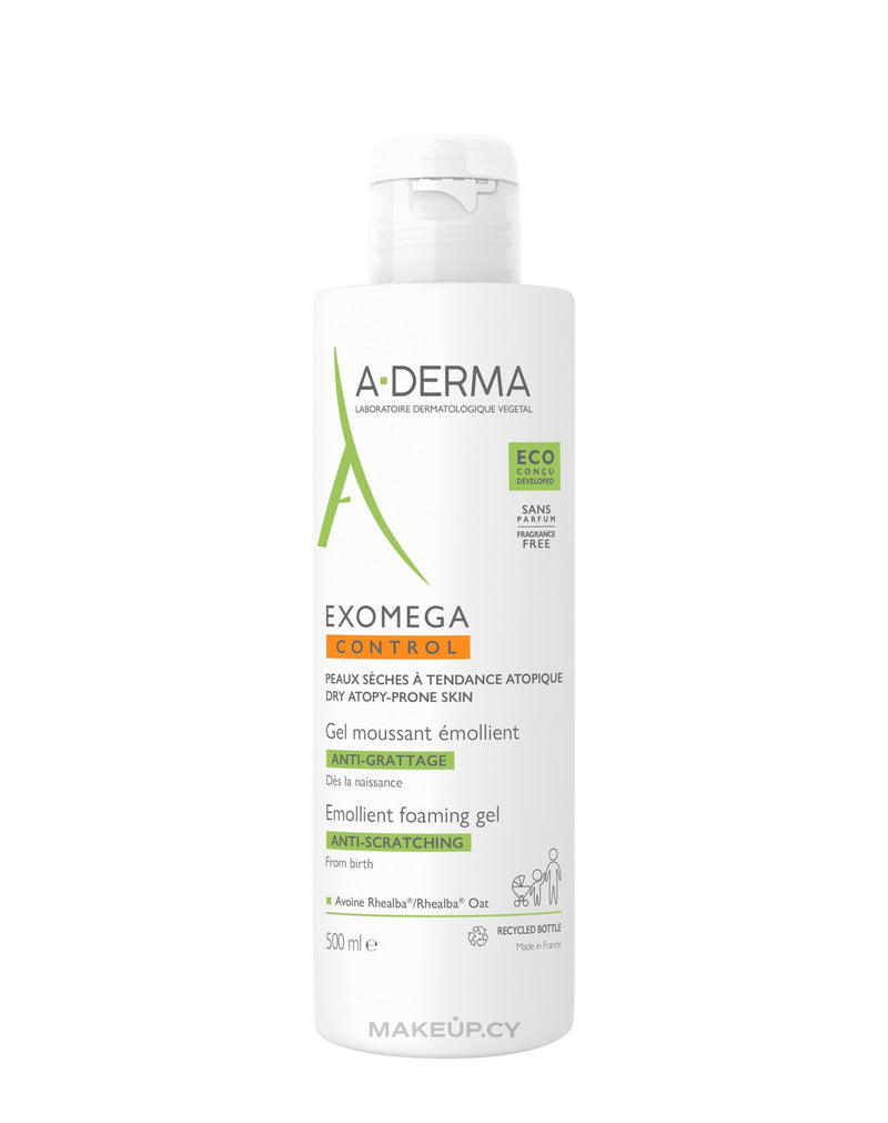 A-derma Exomega Gel Moussant Emollient * 500 ML