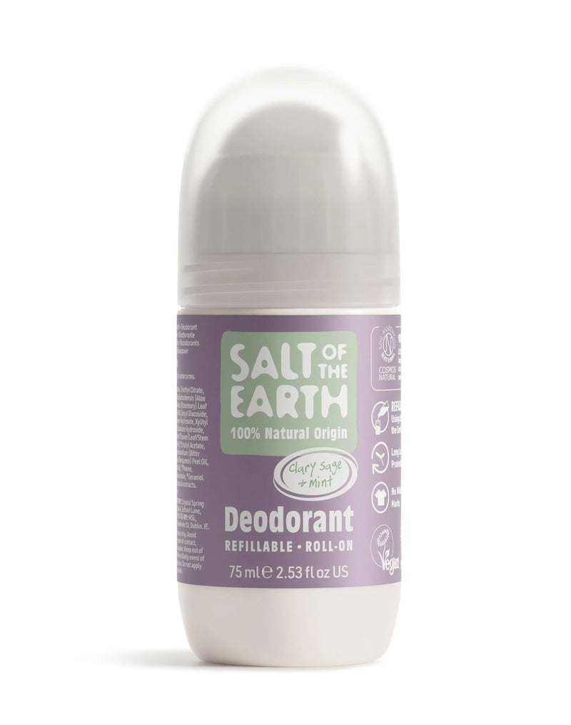 Salt Of The Earth Clary Sage & Mint Natural Refillable Roll-On Deodorant