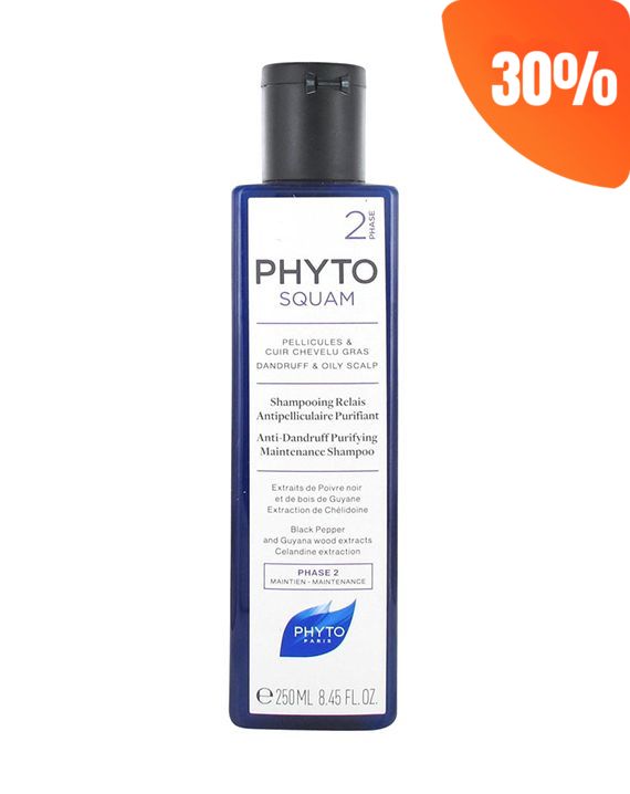 Phyto squam anti-dandruff purifying shampoo *250ml