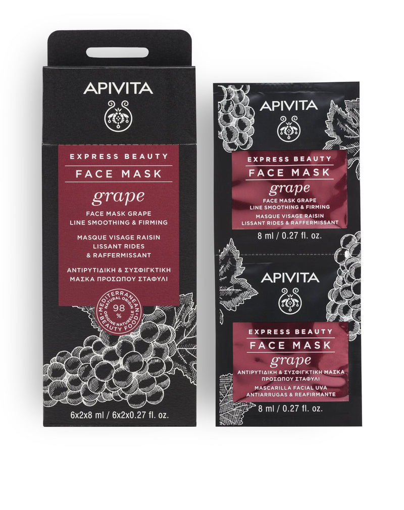 Apivita Grape Line Smoothing & Firming Face Mask *8 ML