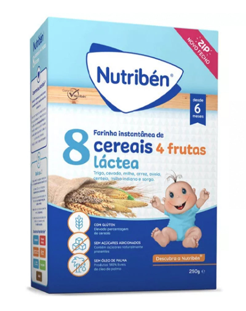 Nutriben Lactea 8 Cereals 4 Fruits 6 months + * 300 G