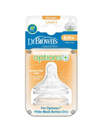 Dr. Brown's Options+ Silicone Nipples Wide Neck Bottles