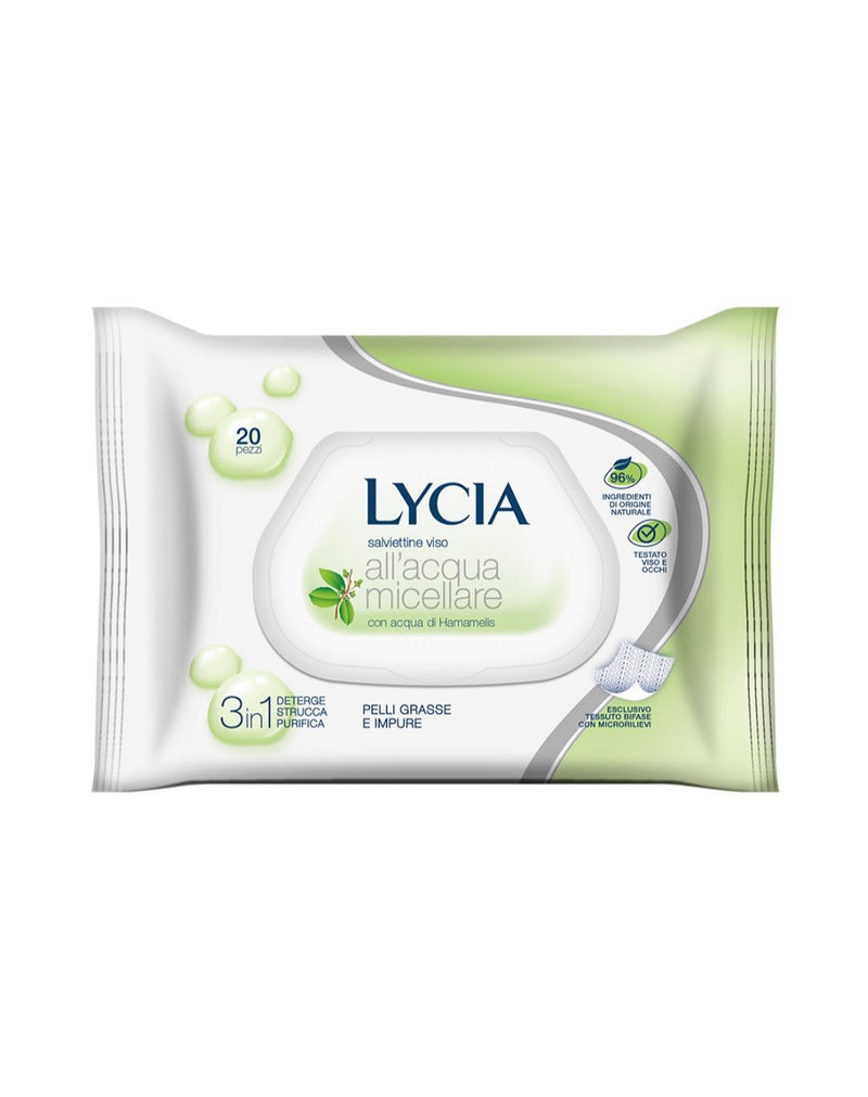 Lycia Make-up Remover and Purifying Wipes for Oily Skin* 20