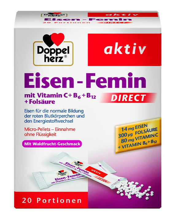 Doppelherz Eisen-Femin + Folsaure Direct * 20