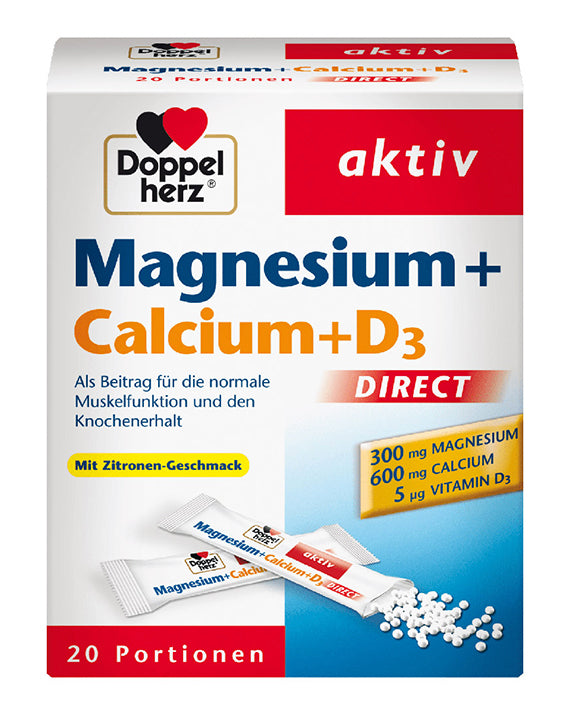 Doppelherz Magnesium + Calcium + D3 Direct * 20