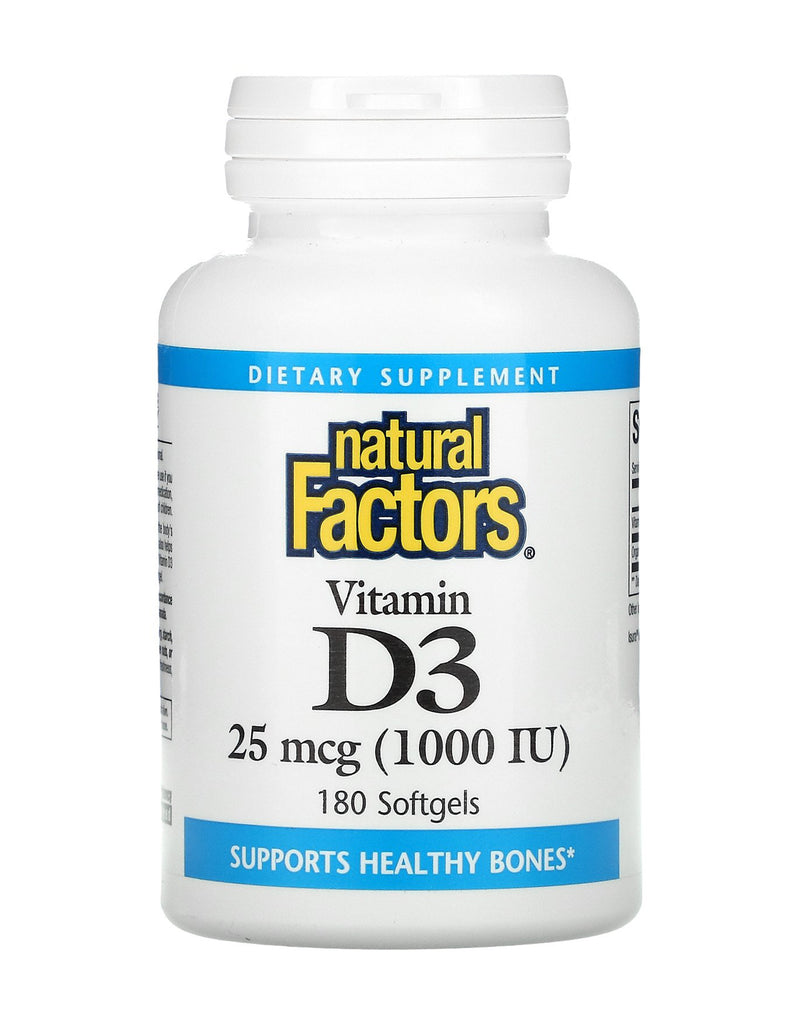 Natural Factors Vitamin D3 1000 IU *180