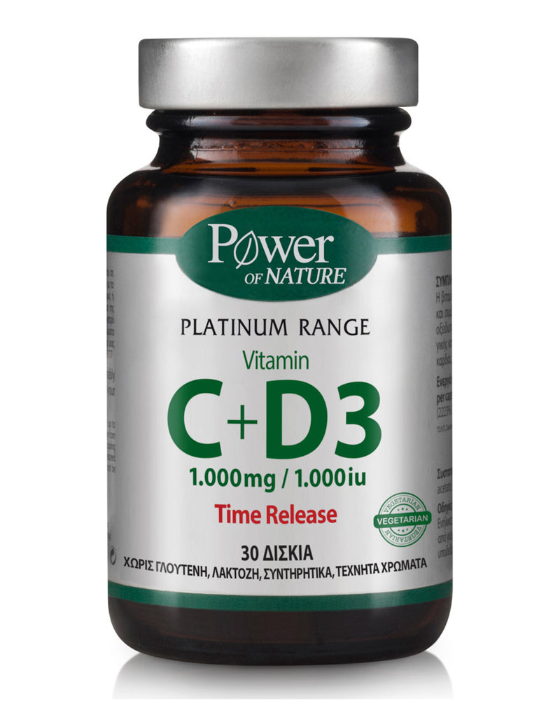 Power Of Nature Platinum Range Vitamin C + D3 * 30