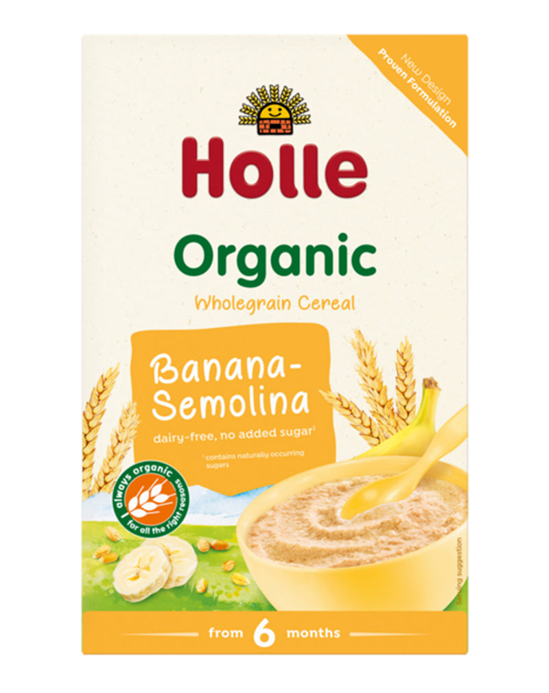 Holle Organic Wholegrain Cereal Banana Semolina 6 Months + * 250 G