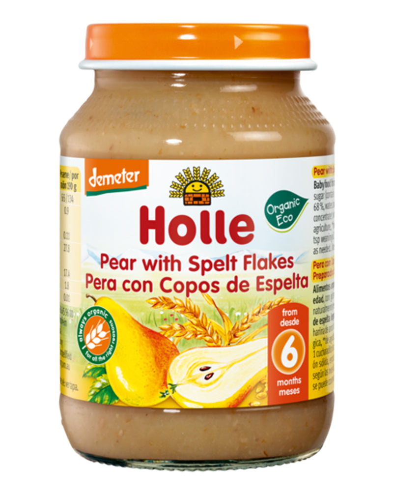 Holle Pear with Spelt Flakes 6 Months + * 190 G