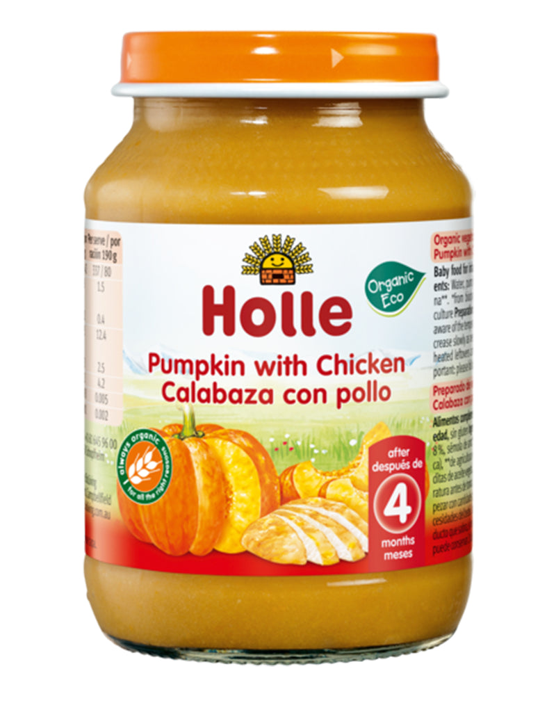 Holle Pumpkin with Chicken 4 Months + * 190 G