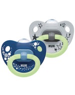 NUK Happy Nights Soother 0-6 Months * 2