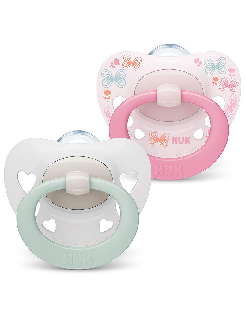NUK Signature Silicone Baby Soother 0-6 Months * 2