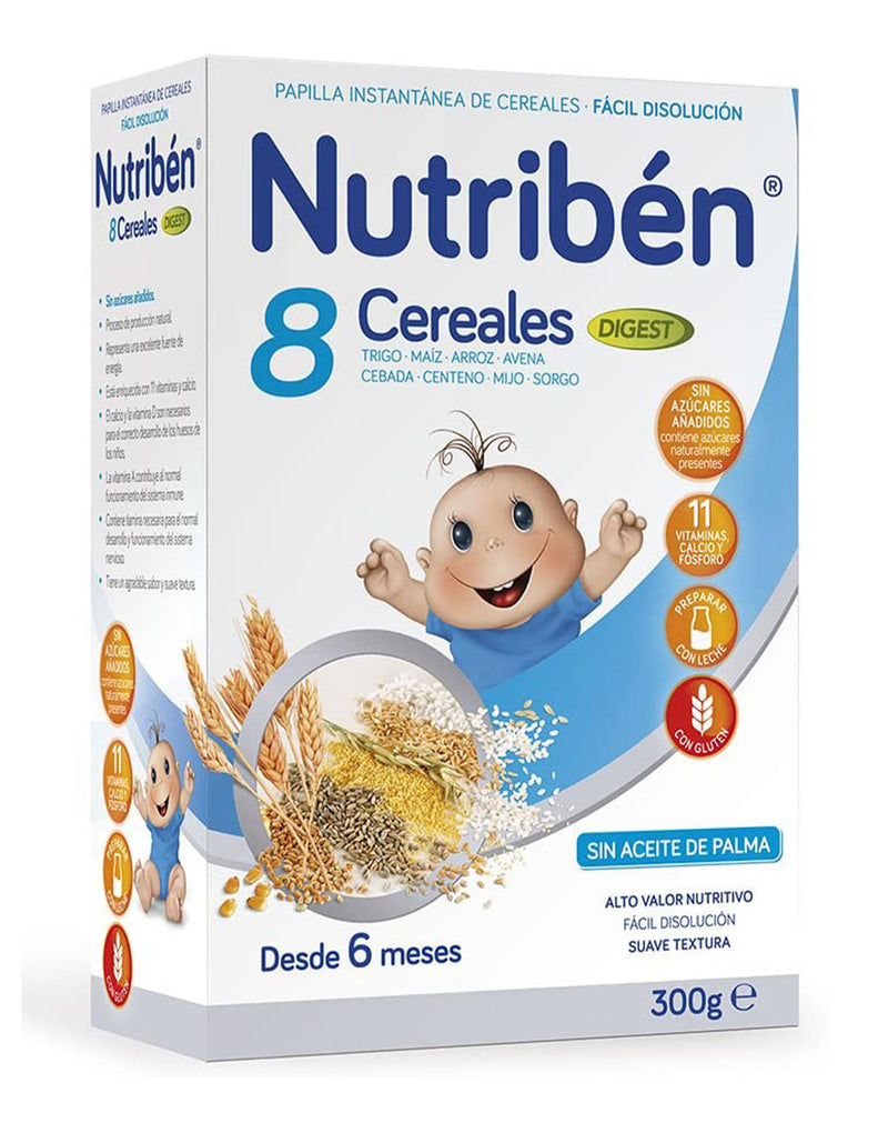 Nutriben 8 Cereals with a Touch of Honey Digest 6 Months + * 300 G