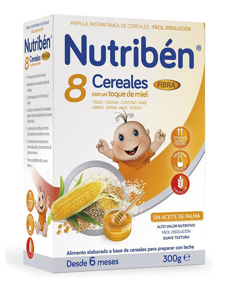 Nutribén 8 Cereals with a Touch of Honey Fiber 6 Month + * 300 G