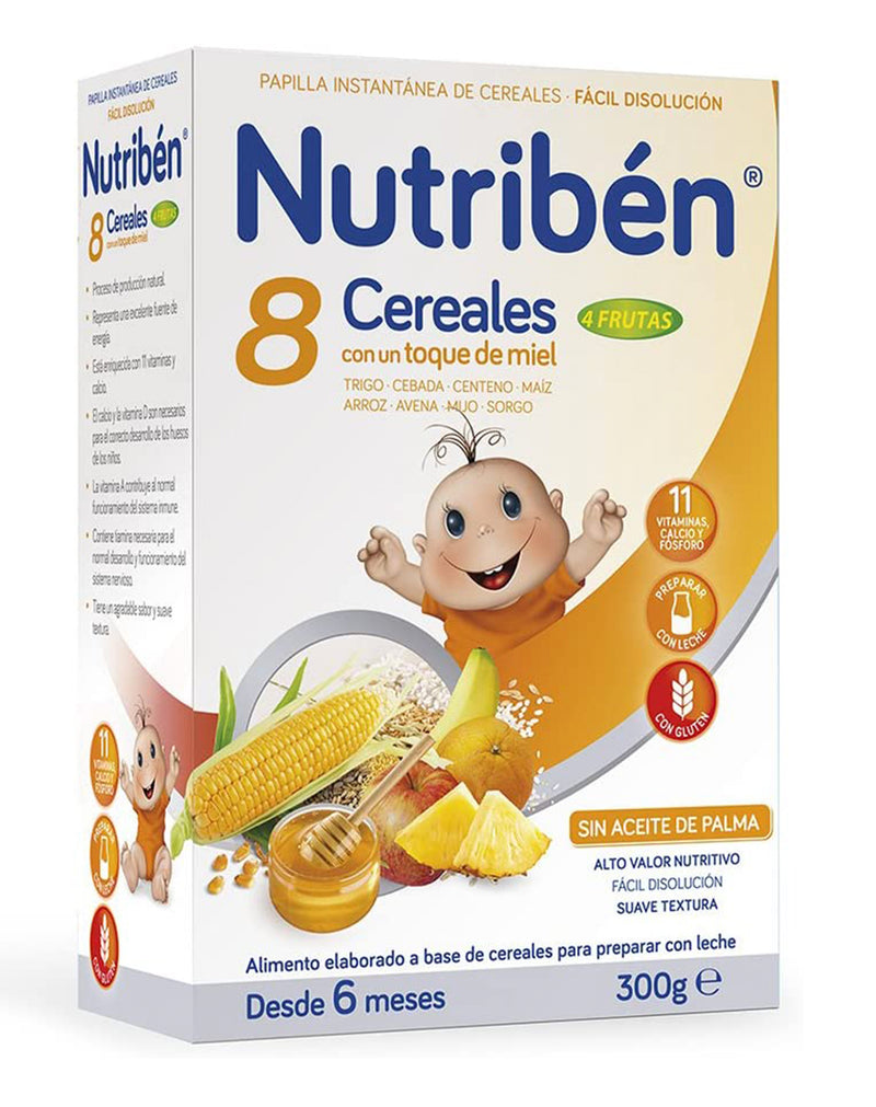 Nutriben 8 Cereals with a Touch of Honey Nuts 6 Months +