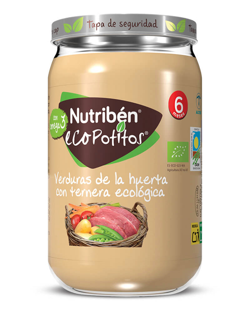 Nutriben Eco Potitos Vegetable and Beef 6 Months + * 250 G