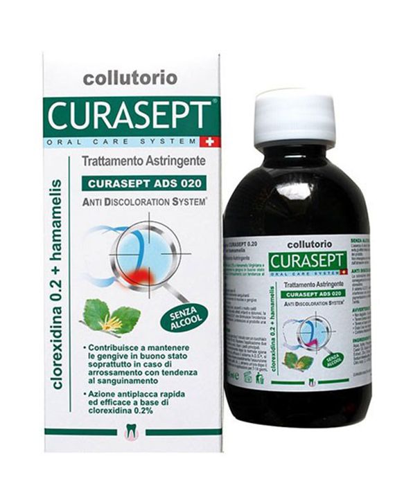 Curasept ads 020 clorexidina 0.2 + hamamelis colutor fl*200ml