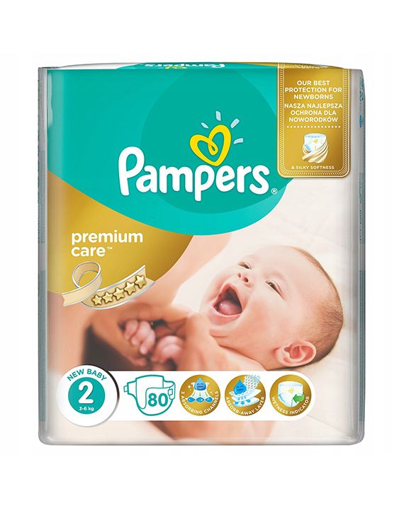 Pampers premium care 2 (3-6kg) x 80 cope