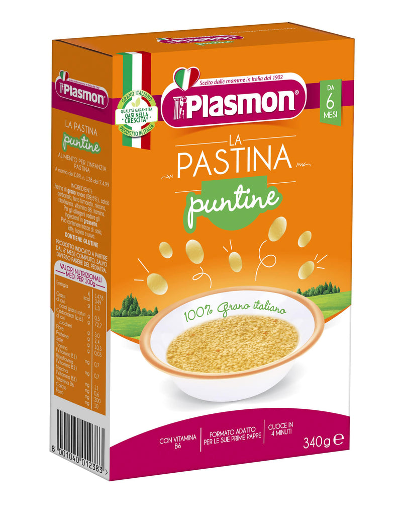 Plasmon Pastina Puntine 6 Months + * 340 G